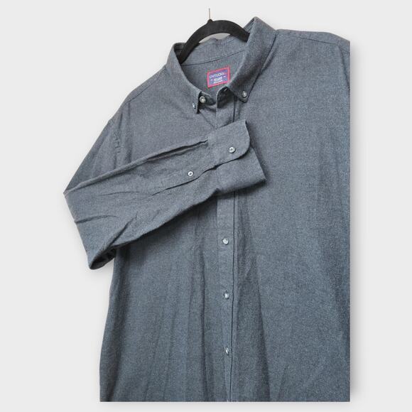 Mens UNTUCKit Dark Gray Long Sleeve Button Up Shirt 100% Cotton Size XXL - Picture 1 of 4